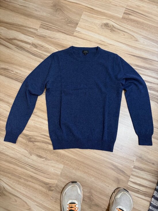 J. Crew Other - J. Crew Blue 100% Cashmere Crewneck Crew Sweater – Size S / Small